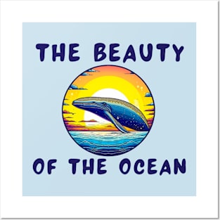 The beauty of the ocean whale Posters and Art